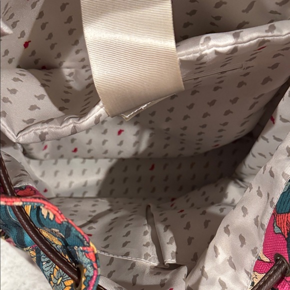 Sakroots Teal and Multicolor Floral Backpack with small pouch - Picture 4 of 10